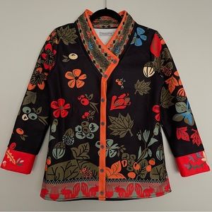 Misslook Floral Autumn Print Womens Blazer Jacket Size S*